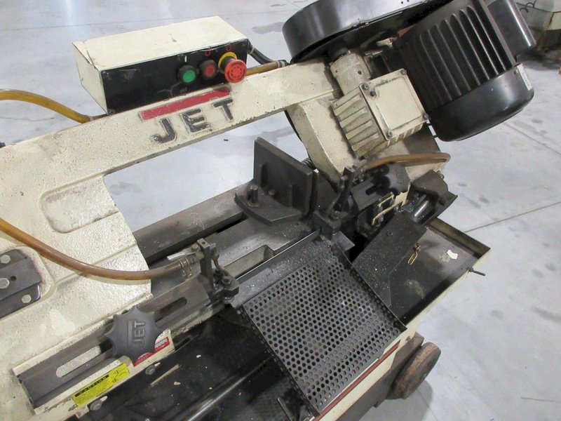 Jet HVBS-710S 7x10-1/2 in. Mitering Horizontal/Vertical Bandsaw, on Portable Steel Base, - Auction Item