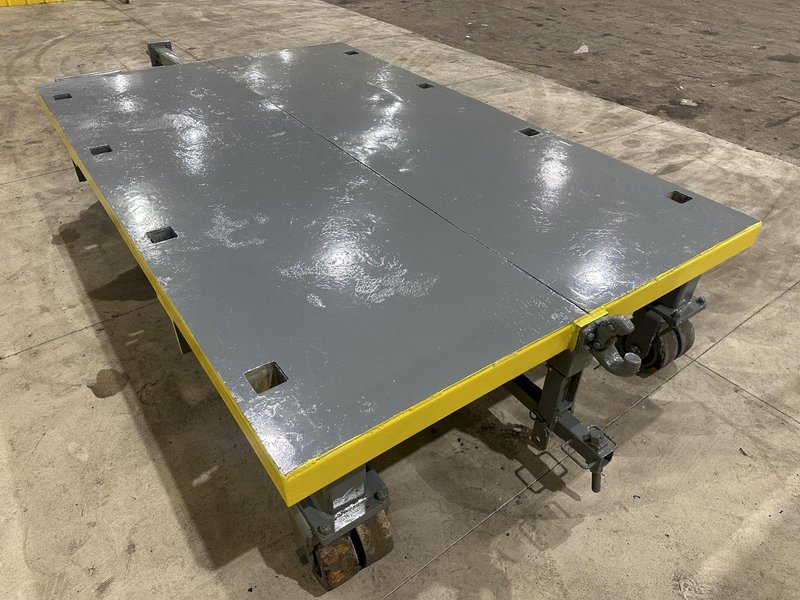 10,000 LBS X 120” X 78” HEAVY DUTY ROLLING TRANSFER CARTS: STOCK #19972