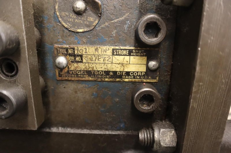 VOGEL TOOL MODEL #101-HPP HYDRAULIC TUBE SWAGING, PUNCHING &amp; NOTCHING MACHINE: YOBRO #25064