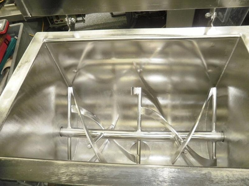 2 Cubic foot Stainless steel Double Ribbon Blender – Unused 1HP Motor &amp; Gearbox 120v, Full Rebuilt Electronics.
