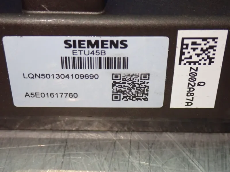 SIEMENS ETU45B CIRCUIT BREAKER TRIP UNIT  -  3WL9314-5AA00-0AA2