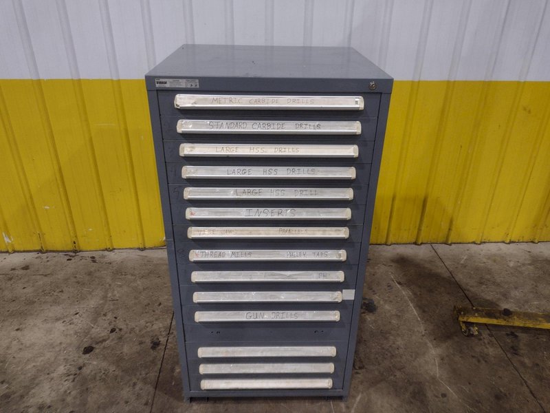 15 DRAWER STANLEY VIDMAR PARTS CABINET 30" X 27.5"X 60" : YOBRO 25552