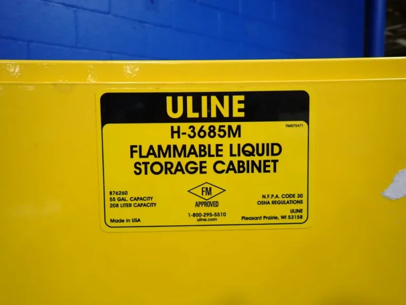 ULINE 55 GAL FLAMMABLE LIQUID STORAGE  -  H-3685M