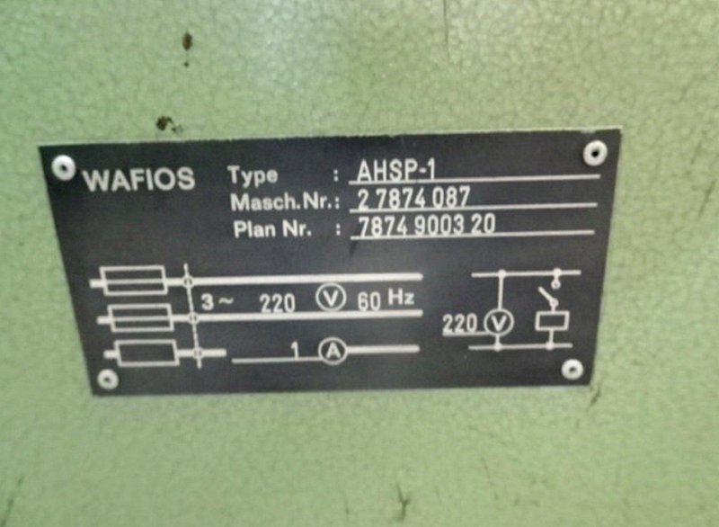 Wafios Model FTU-0 Spring Coiling Machine