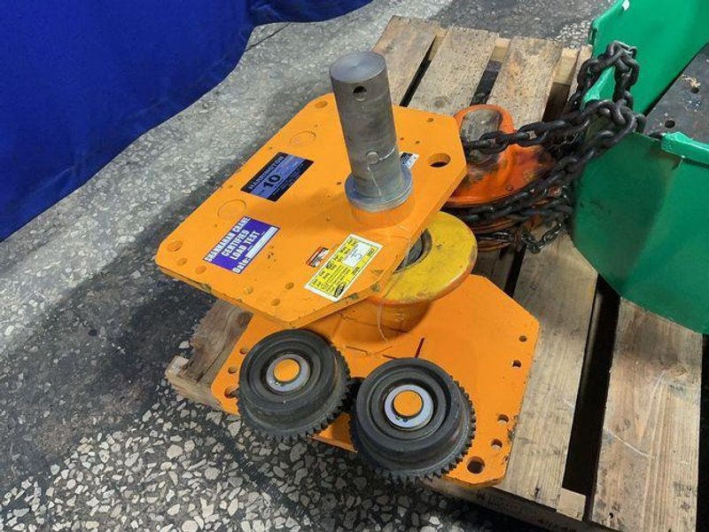 Harrington 10 Ton Chain Hoist W/ Gear Trolley - Tr13-2627 / Gt100