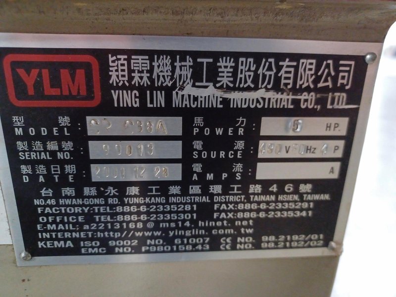 YLM CR C38A Tube End Former with 6" Stroke and Misc Dies