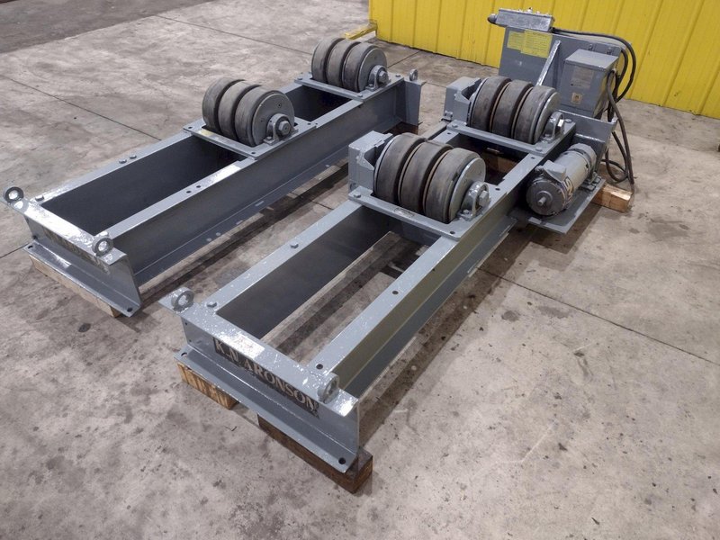 20 TON ARONSON MODEL #WWR-20 POWERED TANK TURNING ROLL SET WITH DRIVE &amp; IDLER: STOCK #22313
