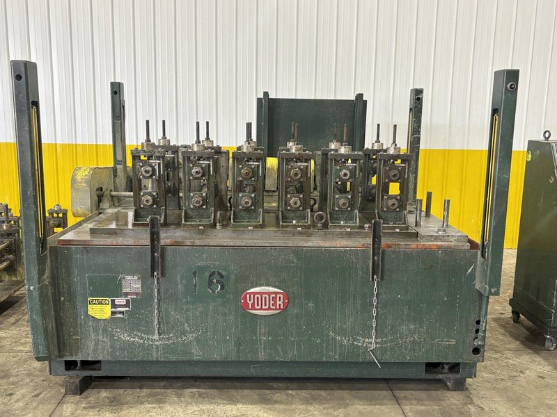 6 STAND X 2&quot; YODER MODEL Q-150 U JOINT DRIVE RAFTED ROLLFORMER, W/ 7 RAFTS &amp; 42  STANDS: STOCK #22634