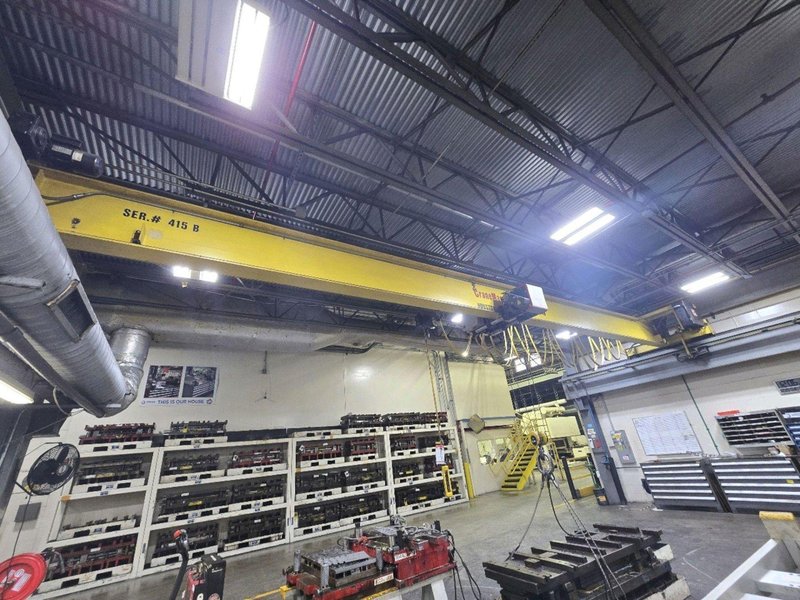 3 TON X 35' CRANEMANN SINGLE GIRDER OVERHEAD BRIDGE CRANE W/ KONECRANES ELECTRIC HOIST: STOCK #23443