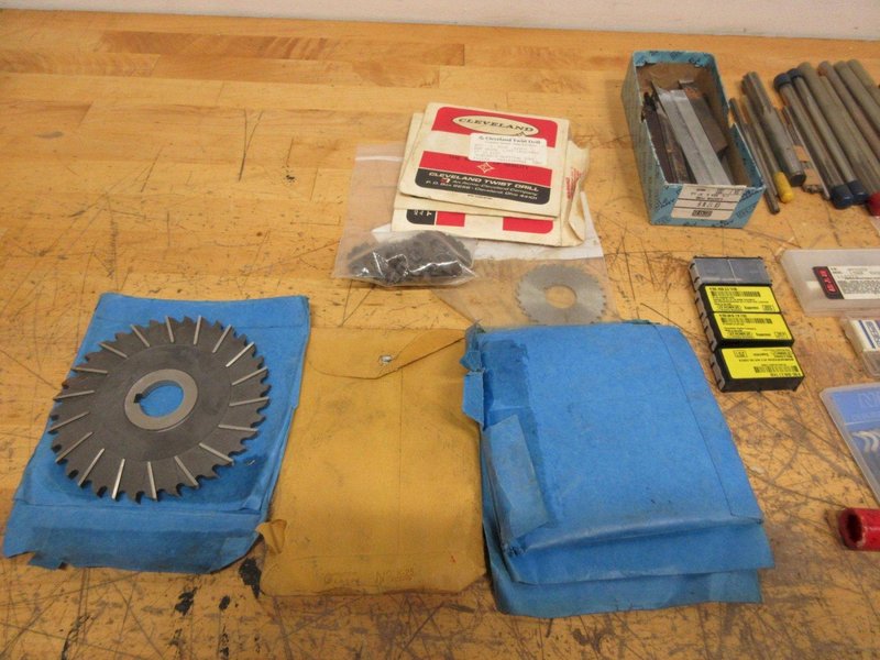Milling and Lathe Tooling Lot, Brazed Stick Turning Tools, Reamers, HSS and Carbide Endmills, ER20 &amp; 16 Tool Holders, Dovetail Cutters, Slitting Saws- Auction Item