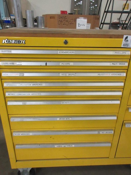 Kennedy 15-Drawer Locking Tool Chest, Portable with Keys and Contents- Auction Item