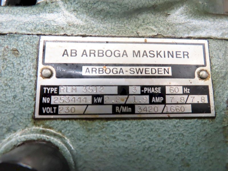 Arboga RLM-3512 Radial Arm Drill, Power Elevation, Box Table 3 HP,  Power Quill Feed and MORE!- Auction Item