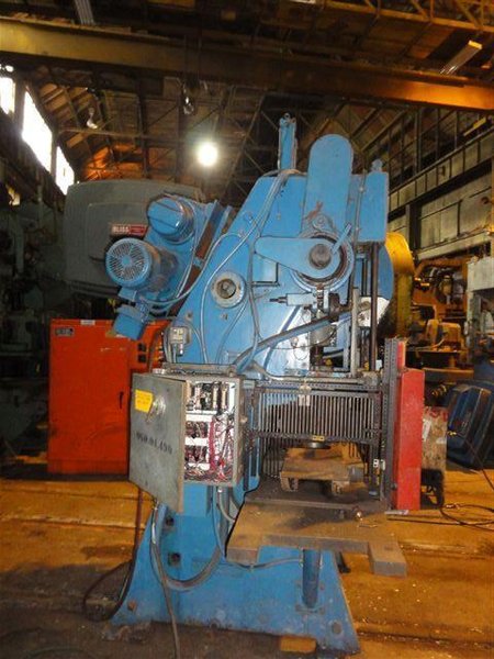 60 TON JOHNSON MODEL #MP60FW OPEN BACK INCLINABLE SINGLE CRANK PRESS