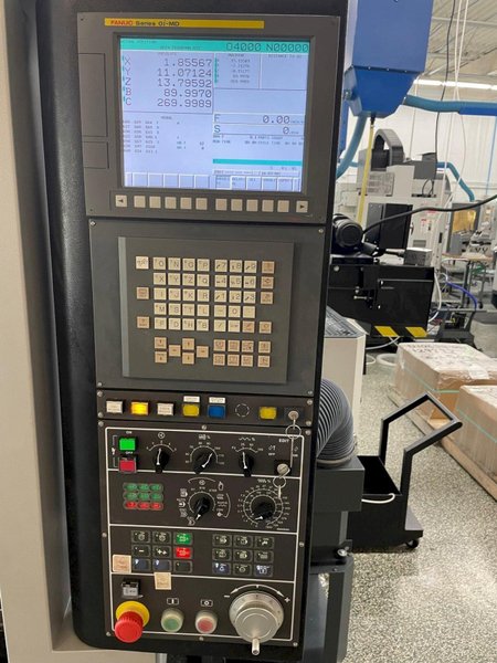 Tornos Almac CU 2007 7-Axis CNC Vertical Machining Center with Part Loading and Parts Catcher System, Probing, 20K Spindle, Lehman 2-Axis Rotary Table, Back Operation Tilting Rotary Vise