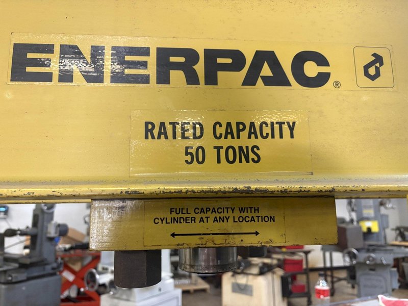 Enerpac 50-Ton Model IPE5005 H-Frame Hydraulic Press with Electric Pump