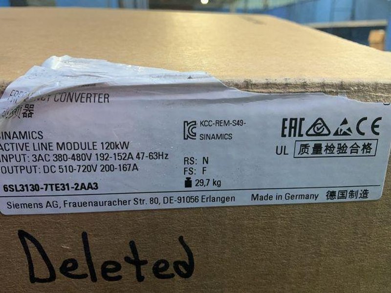 SIEMENS ACTIVE LINE MODULE   -  6SL3130-7TE31-2AA3