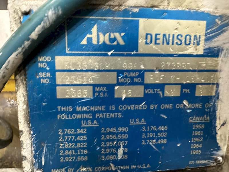 35 TON DENISON HYDRAULIC C FRAME PRESS: STOCK #77660