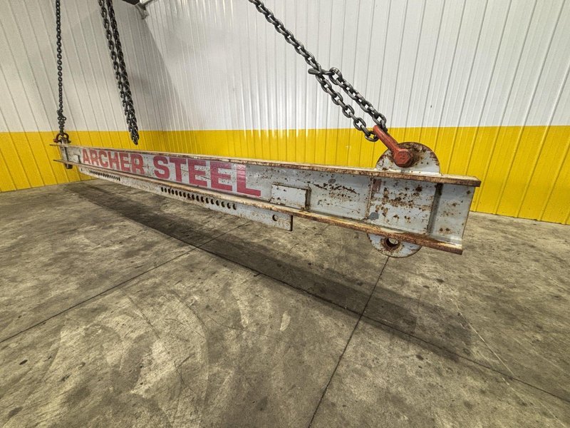 25 TON X 22’ LONG ARCHER STEEL SPREADER BAR / LIFTING BEAM: STOCK #22977