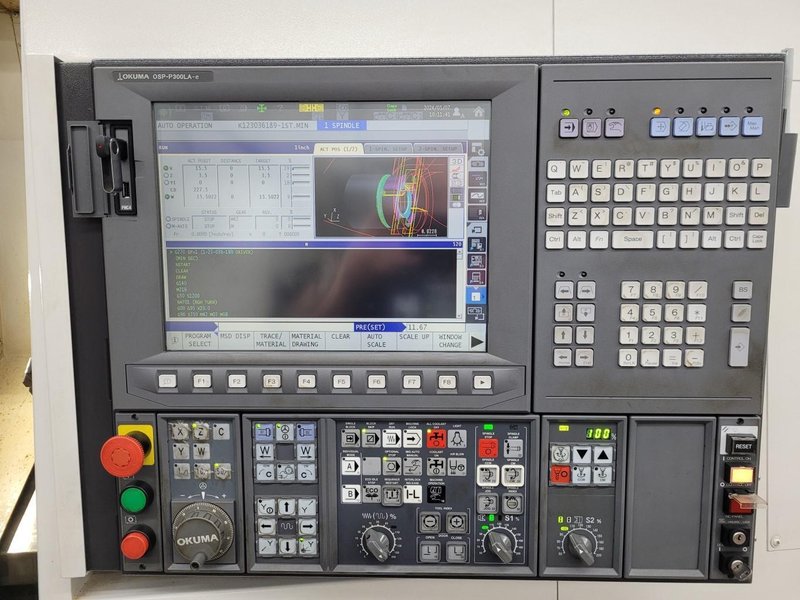 Okuma Genos L300-MYW-e CNC Turning Center – 2018 Sub Spindle, C &amp; Y Axis Lathe