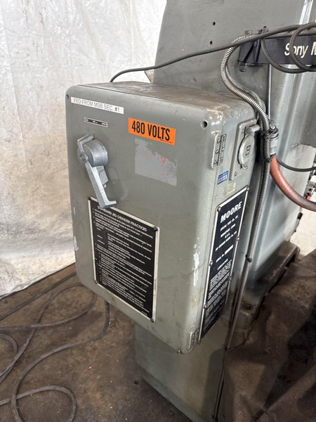 MOORE NO. G18 JIG GRINDER W/ CABINET OF TO0LING. STOCK # 0774725