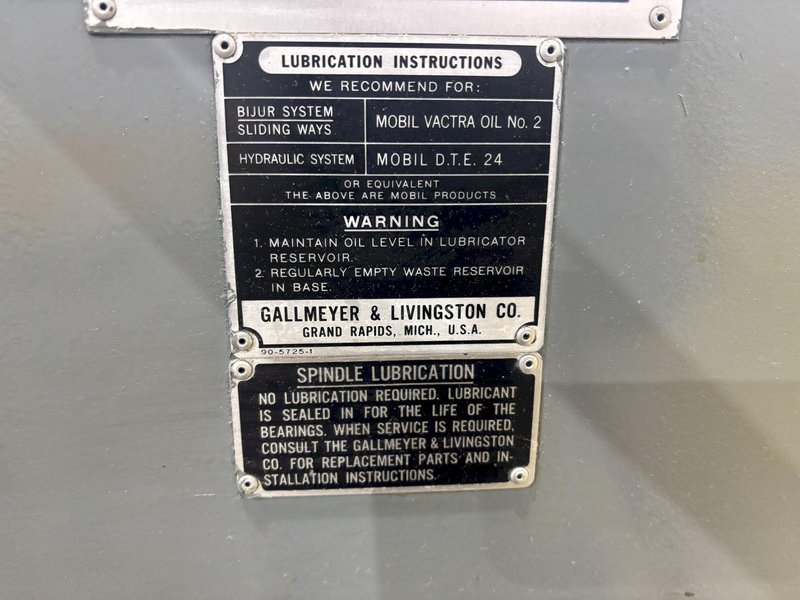 8" X 24" GRAND RAPIDS MODEL #350 HYDRUALIC HORIZONTAL SURFACE GRINDER: STOCK #22734