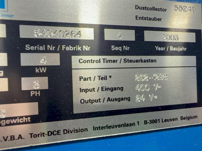 DONALDSON TORIT 4 KW DUST COLLECTOR   -  ECB-3