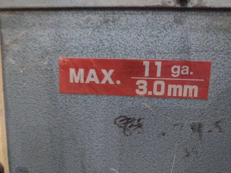8&#039; X 11 GAUGE AMADA MODEL #S-2532 HYDRAULIC POWER SHEAR WITH BACK GAUGE: STOCK #23421