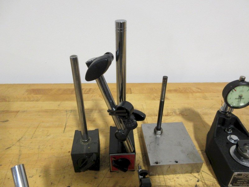 Magnetic Indicator Stands, Dow Gage w/ Federal .0001, Shop Made Fixtures- Auction Item