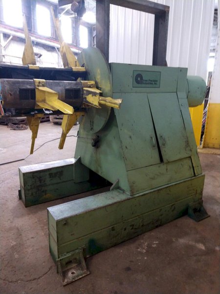 20,000 LB 10 TON X 36&quot; IOWA PRECISION MODEL #UCR20-36 MOTORIZED UNCOILER COIL REEL: STOCK #13455