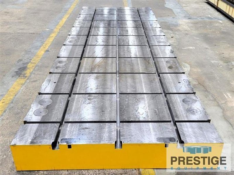 60" x 180" x 9.8" Cast Iron T-Slotted Floor Plate, NEW