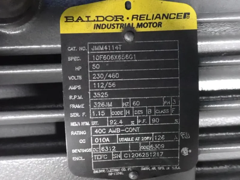 BALDOR 50 HP MOTOR  -  JMM4114T