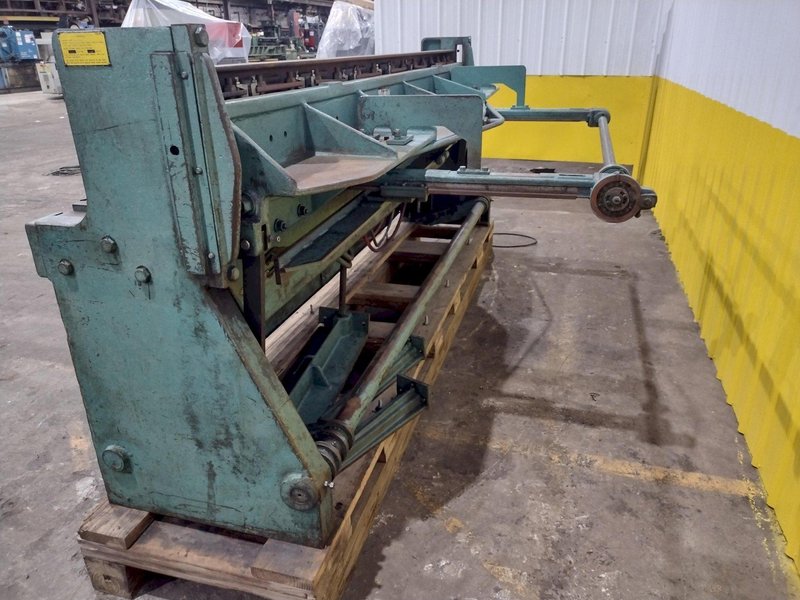 10' X 16 GAUGE WYSONG MODEL #A-120-HD MECHANICAL PNEUMATIC AIR POWER SHEAR: STOCK #18736