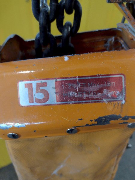 2 TON (4000 LBS)  HOIST WITH MANUAL TROLLEY: STOCK #16533