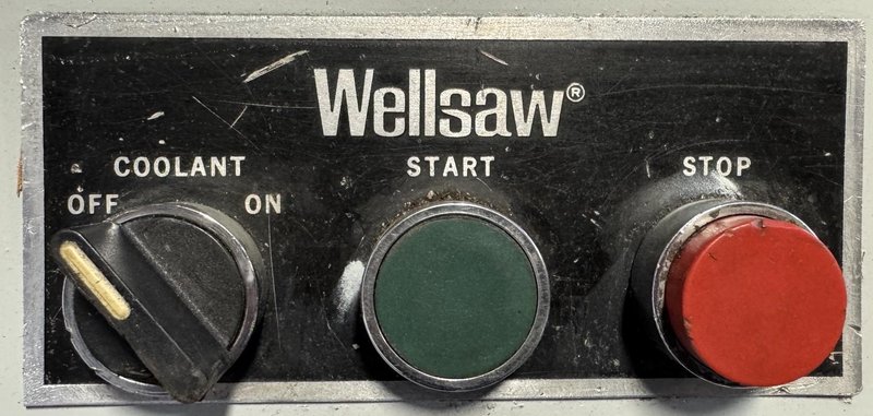 10" x 16" Wellsaw Horizontal Band Saw 1016, 50-275 FPM, 1" Blade, Coolant, 2 HP, Reconditioned