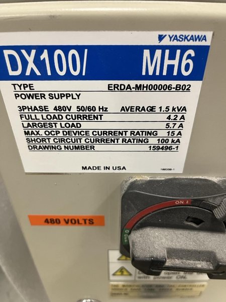 Yaskawa Motoman MH6 Robot, 2016 – Motoman DX100 Controller