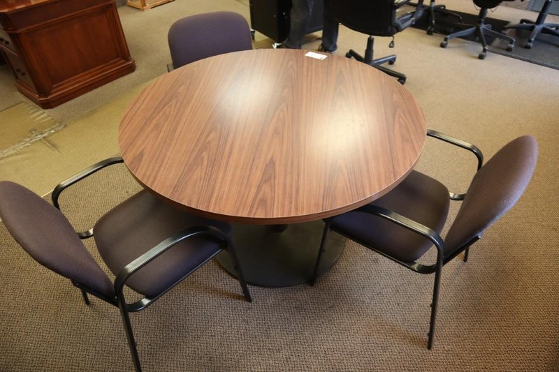 Round 47" Table and 3 Matching Chairs- Auction Item