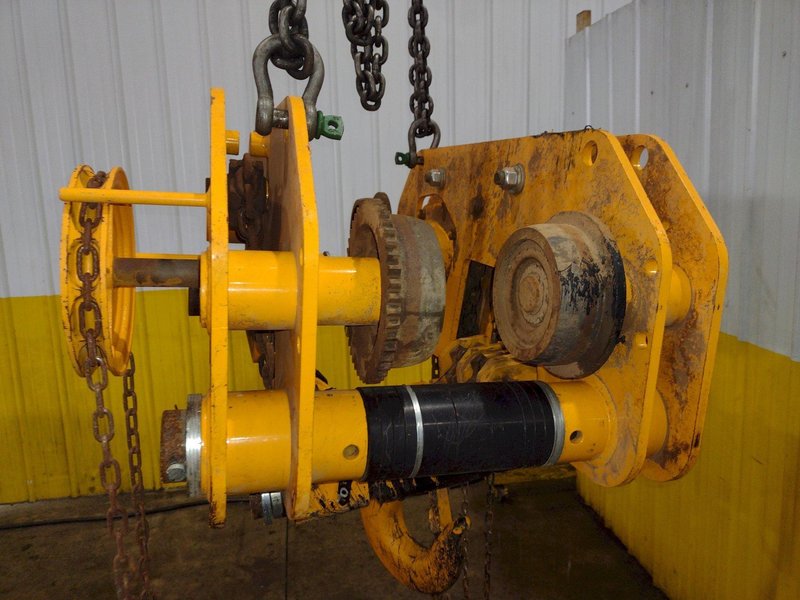 10 TON HARRINGTON MODEL #SHB100 CHAIN HOIST &amp; TROLLY: YOBRO #25079
