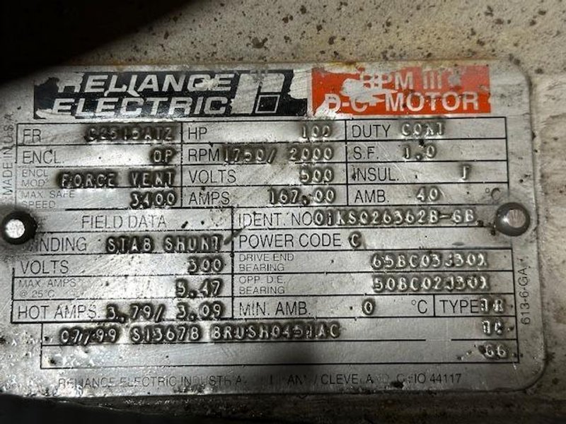 8&quot; BUSS HOT MELT SINGLE-SCREW EXTRUDER AND PELLETIZING SYSTEM. STOCK # 0363624