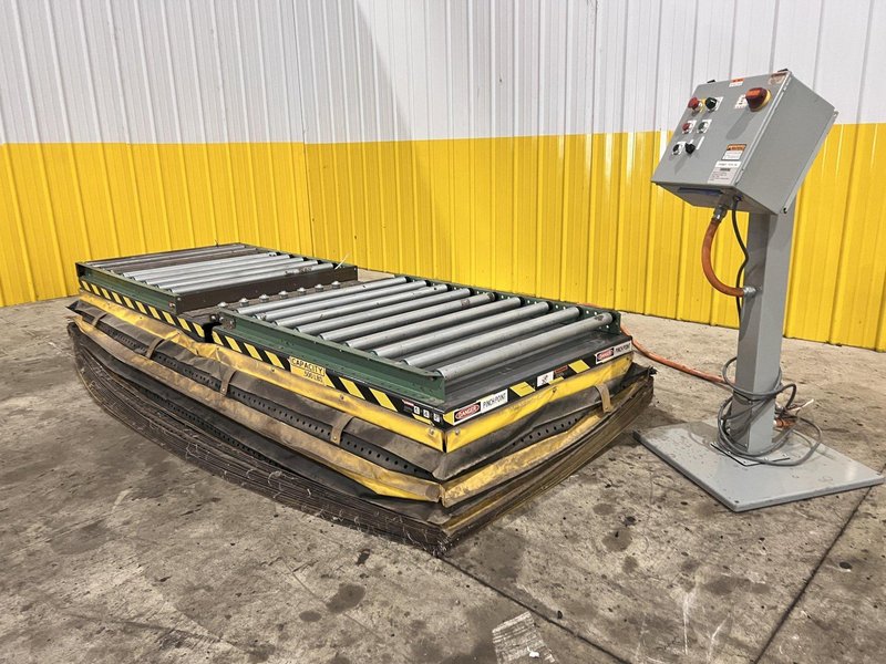 2,000 LBS UNI-CRAFT PASS THROUGH  DUAL SIDED UPENDER WITH ROLLERS : STOCK #21936