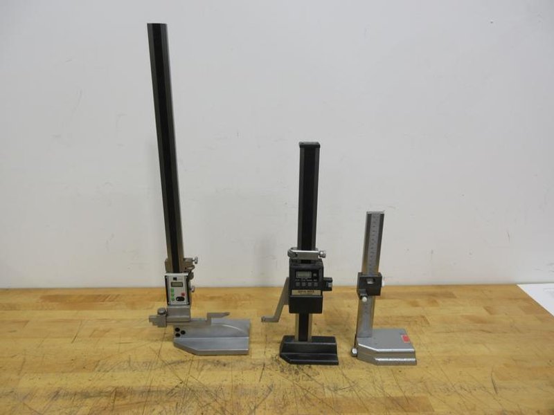 Digital and Verneer Height Stands, (1) Brown &amp; Sharpe Digital 12" Data-Hite, (1) China Digital 21", (1) Japan 12" or 300mm Vernier Scale- Auction Item