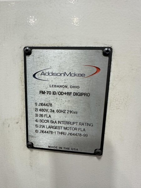 3" DUAL HEAD ADDISON MCKEE MODEL # FM-70 ID/OD+RF DIGIPRO TUBE END FORMER: YOBRO #24693