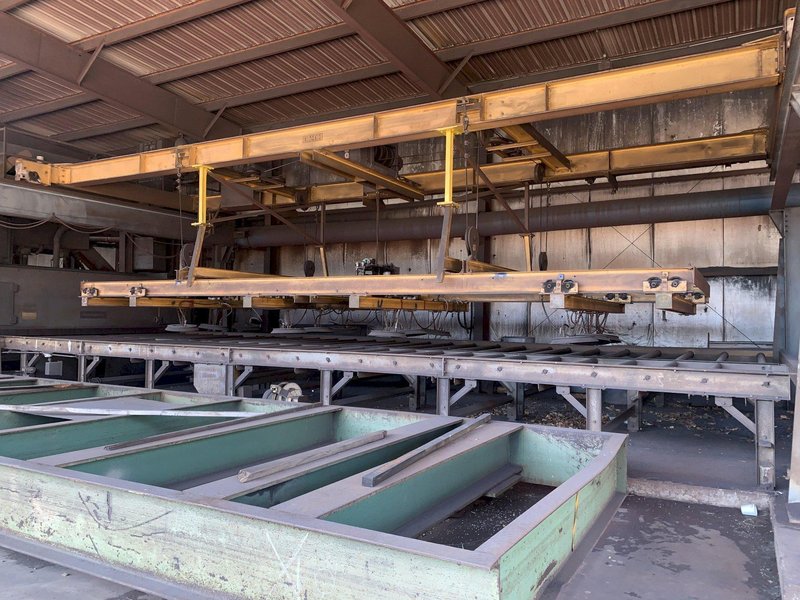 162&quot; WIDE X 6 WHEEL PANGBORN SHOT ROTOBLAST MODEL #ES-1923 TOP &amp; BOTTOM PLATE BLAST CLEANING SYSTEM: STOCK #13319