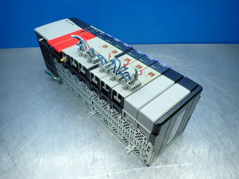 ALLEN-BRADLEY 10 SLOT CHASSIS W/PROCESSOR AND I/O MODULES  -  1756-A10