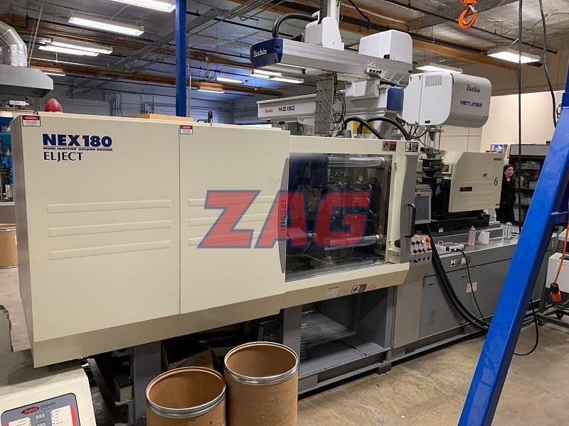Nissei Used NEX180-5E All Electric Molding Machine, 198 US ton, 1.2 oz