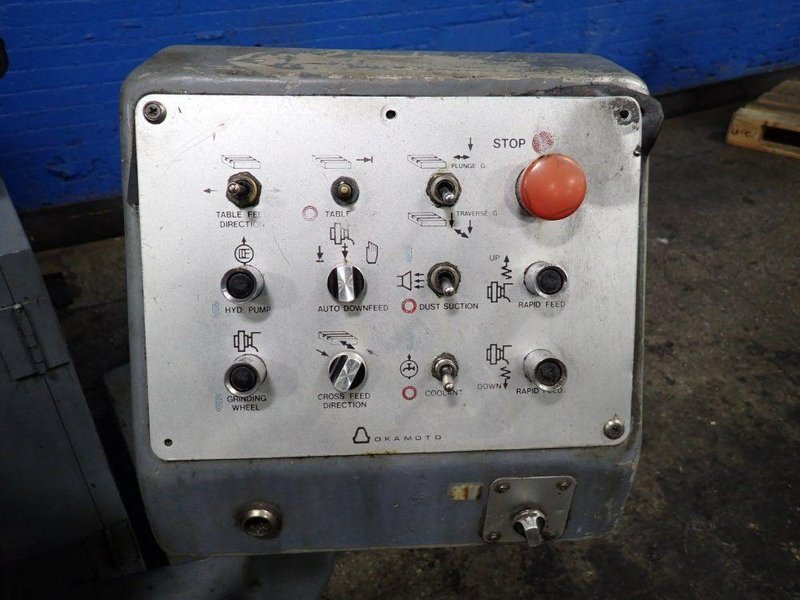 OKAMOTO 12" X 24" HYDRAULIC SURFACE GRINDER  -  ACCUGAR-124N