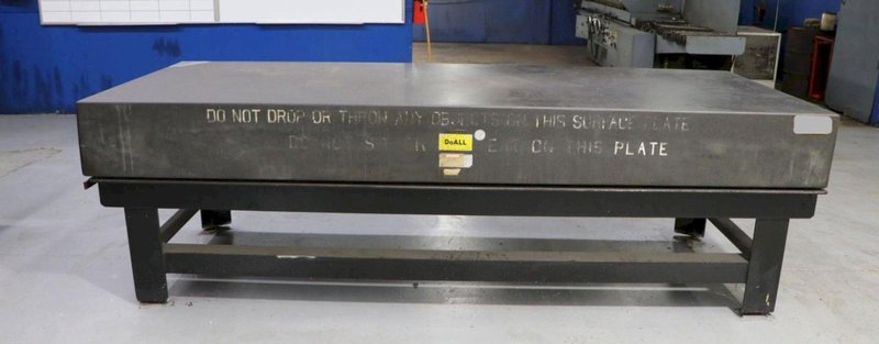 120&quot; X 48&quot; X 12&quot; DOALL GRANITE SURFACE PLATE W/ STAND. STOCK # 1112525.
