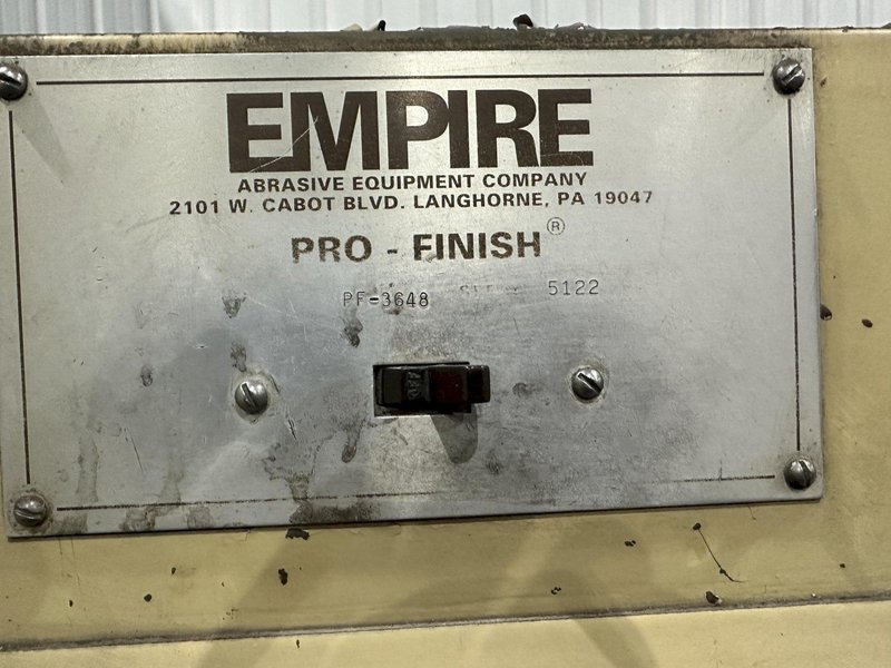 36" x 48" EMPIRE SHOT BLAST CABINET WITH DUST COLLECTOR: YOBRO #24542