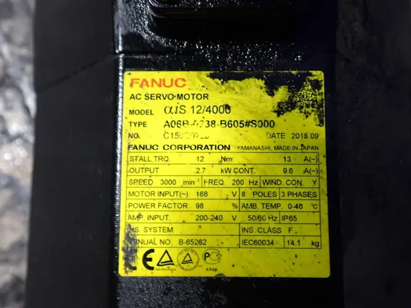 Fanuc  2.7 Kw Servo Motor  - Ai512/4000 / A06b-0238-b605#5000