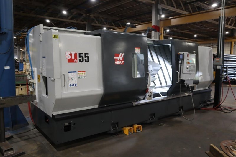 Haas ST-55 CNC Lathe Turning Center, 12.5" Hole, 12 Station Turret, Tailstock, (2) 26" Chucks, 1,000 PSI Coolant - NEW 2023