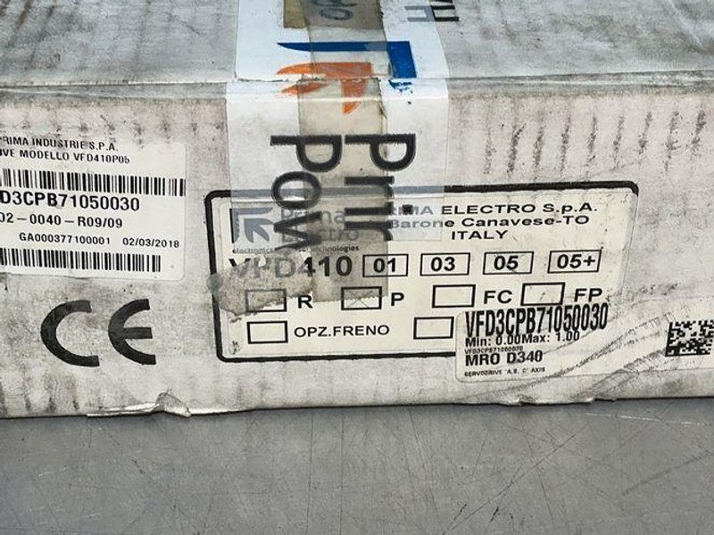 PRIMA ELECTRO SERVO DRIVE  -  VFD3CPB71050030